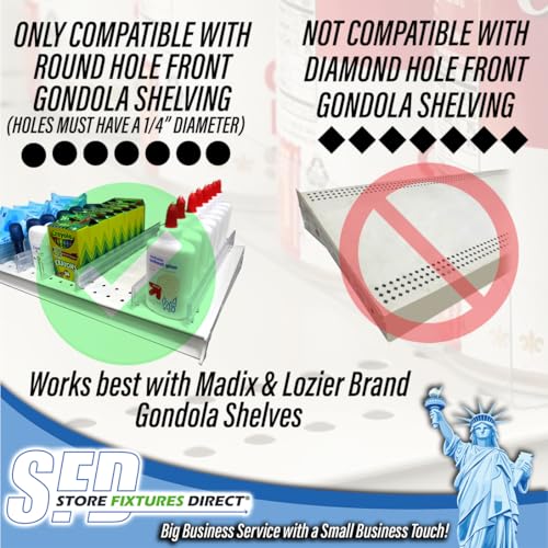Black Extendable Adjustable Depth Gondola Shelf Dividers for Shelves 14" to 22" D, 50 Pack - size: 50 Pack