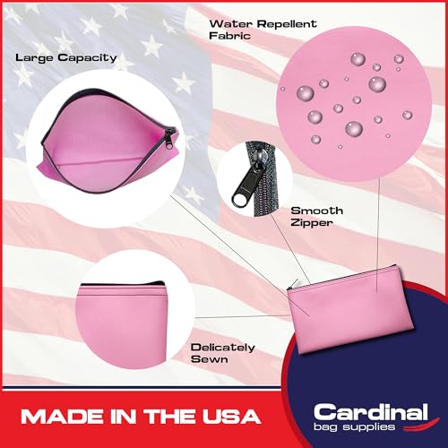 Multi-Purpose Zipper Bag, Pink, 11 x 6 Inch - color: Pink