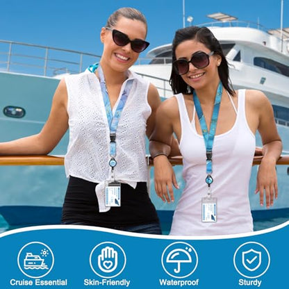 4 Pack Cruise Lanyard for Ship Cards, Cruise Essentials 2026, Blue Marble - color: Blue Marble