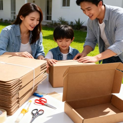 Brown mailer Boxes 9x6x2, 20 Pack Shipping Boxes for Small Business & Gifts - color: Brown, size: 9x6x2''