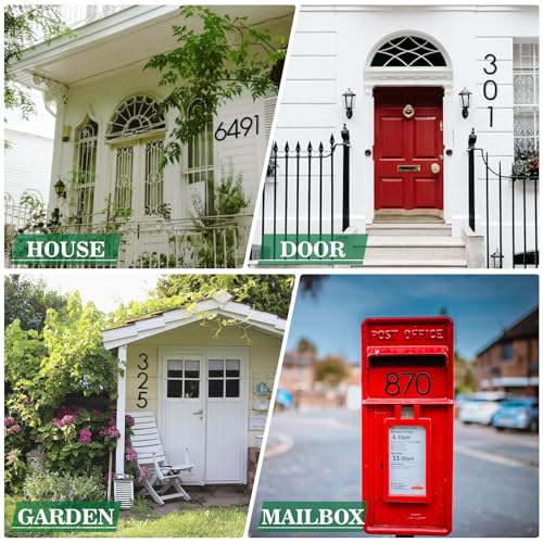 QPMWDBSZ 6 Inch Floating House Number For Outside, Anti-Rust Modern Numbers - color: Black