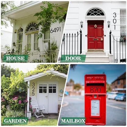 QPMWDBSZ 6 Inch Floating House Number For Outside, Anti-Rust Modern Numbers - color: Black