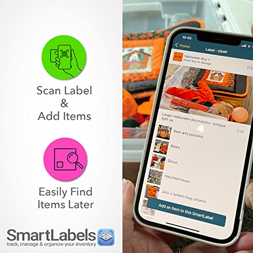 SmartLabels - QR Code Labels for Storage, Organization, Moving & Inventory - style: Neon