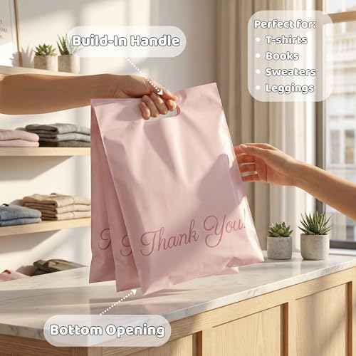 Donyson Pink Poly Mailers, 10x13, 100 Pack, Shipping Bags for Clothing - color: Pink, size: 10x13 (100 Pack)