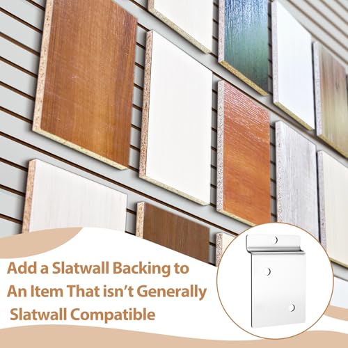 20 Pack Slatwall Metal Backplate Adapter Steel Mount 2 Holes