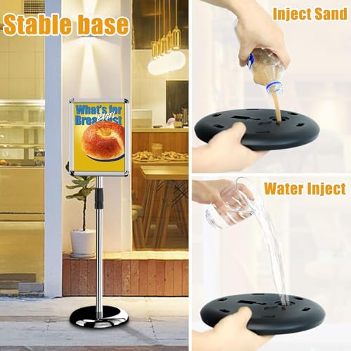 Sign Holder, 8.5x11 Sign Stand for Display 6-Pack Silver - color: Bright Silver, size: 8.5*11 6-Pack