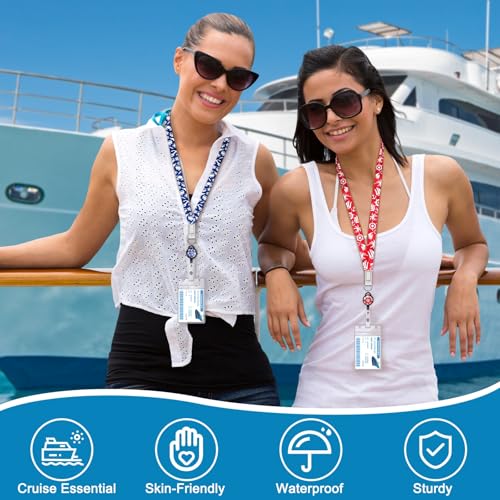 HONSIO 4 Pack Cruise Lanyard for Ship Cards, Cruise Essentials 2026 - color: Vibrant