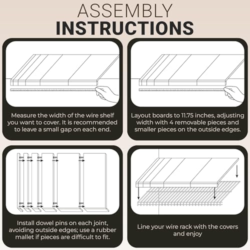 Wooden Shelf Covers for 16-Inch Deep Wire Racks, 1, White, 36"W x 16"D - color: White