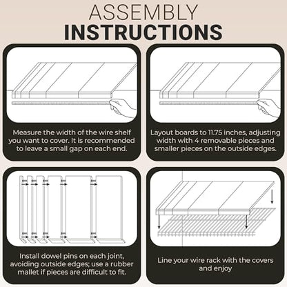 Wooden Shelf Covers for 16-Inch Deep Wire Racks, 1, White, 36"W x 16"D - color: White