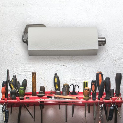 Kamenstein Perfect Tear Paper Towel Holder Wall Mount or Under Cabinet - Die Cast Aluminum, Patented Ratchet System, Fits Jumbo and Select-A-Size Rolls, Mounts in Kitchen, Bathroom, Garage - size: 14 Inch
