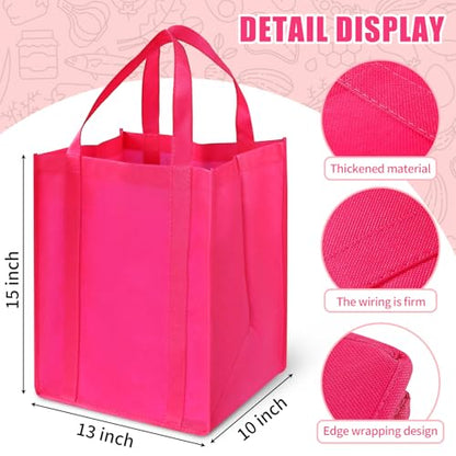 12 Pack Heavy Duty Reusable Grocery Bags - Large Shopping Totes Reinforced Handles, Holds 40 lbs, Foldable and Washable (Grey) - color: Grey