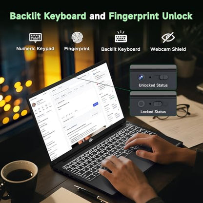 NIMO Light Gaming Laptop, AMD R7 7735HS (8C/16T, Up to 4.75GHz, Beat i7-12650H) 16GB DDR5 RAM 256GB SSD Business Computer with 15.6" FHD Display Radeon 680M GPU 180° View 2-Year Warranty 100W Type-C