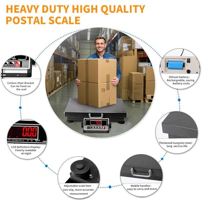 Heavy Duty Postal Scale, 660lb/0.1lb High Accuracy Shipping Scale