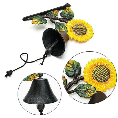 Sungmor Heavy Duty Cast Iron Sunflower Hand Bell - color: Shape C - Sunflower