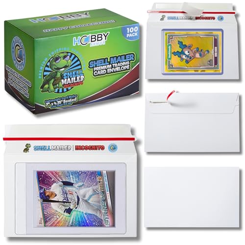 Shell Mailer Incognito Trading Card Envelopes for Shipping 100 Card Mailers - color: 100 Pack - Incognito