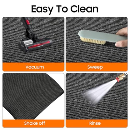 Indoor Outdoor Door Mat Muddy Dirt Resist Front Door Mat 3x6FT - size: 3' x 5'11" (Rectangular)