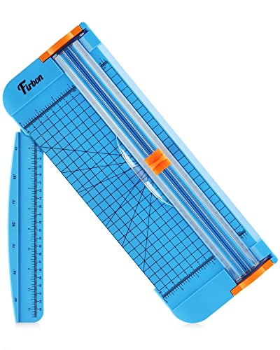 Firbon A4 Paper Cutter, 12 Inch Paper Trimmer with Extened Ruler, Blue - color: Blue