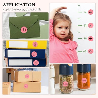 PARLAIM 3/4 Inch Coding Circle Sticker Labels,Pack of 1050 Round Color Code Dot Labels Stickers for Home Office Marking,Organizing(Pink) - color: Pink
