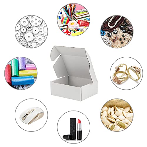 8x6x3 inch White Shipping Boxes for Small Business- Set of 25 - color: White, size: 8x6x3