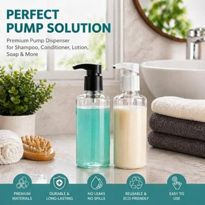 Vigor Path Dispenser Pump for Plastic Bottles, 28/410 Neck Finish, Adjustable Dip Tube, BPA-Free, White - 4 Pack - color: White - Pack of 4