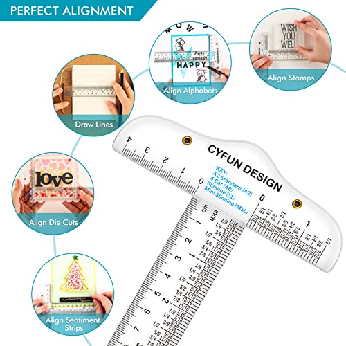3PCS 6''/12 '' Acrylic Clear Edge Rulers T-Square Ruler, inches and Metric Zero-Centering, T Square Ruler Transparent,for Crafting Drafting and General Layout Work Art Framing & Drafting Scrapbooking - color: 3PCS Clear Acrylic Ruler