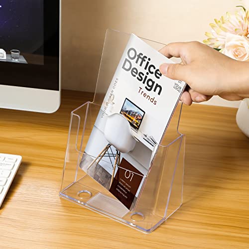 MaxGear Acrylic Brochure Holder, 6 x 9 Inch Countertop Display, 2 Pack - size: 6"x9"-Square Corner Version