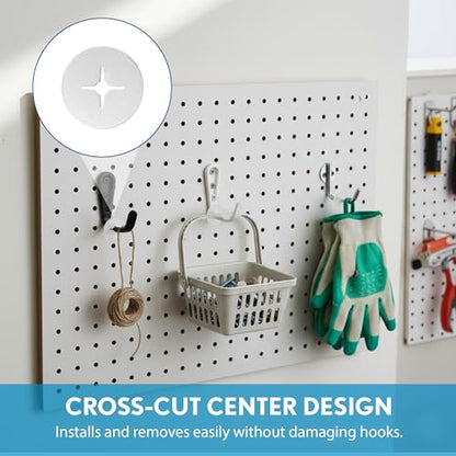 Clip Strip Display Hook Product Stops, 300 Pack, 1" Round Inventory Control Clips, Discs for Pegboard Hooks, Peg Hook Stoppers, Product Organization, Maintain Full Appearance on Display Stand