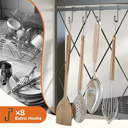 Fenbeli 5-Tier Folding Metal Storage Shelves with Wheels, 750 lb Capacity - color: Grey, size: 5 Tier