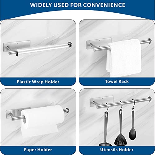 Paper Towel Holder - Eolax Under Cabinet Paper Towel Bar for Kitchen, Wall Mount Self Adhesive or Drilling Paper Towel Rack, 304 Stainless Steel (Brushed Nickel) - color: Brushed Nickel