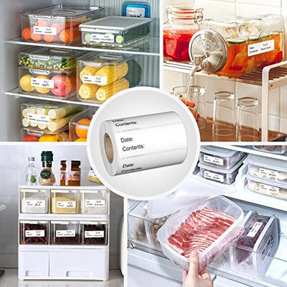 500PCS 1" x 3" Write-On Freezer Labels for Food Containers/Jars - color: 1-color