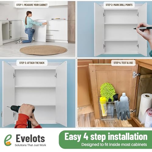 Evelots Kitchen Wrap & Food Bag Organizer Wall/Cabinet Mount, 2-Pack, White - color: White, size: 2 Pack