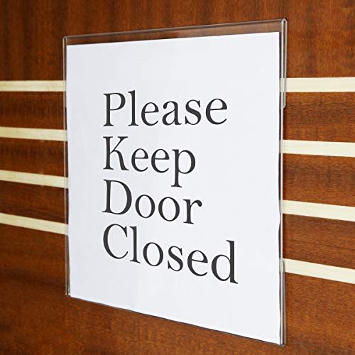 NIUBEE Acrylic Sign Holder 8x10 Wall Mount, Door Paper Flyer Display - size: 8x10"