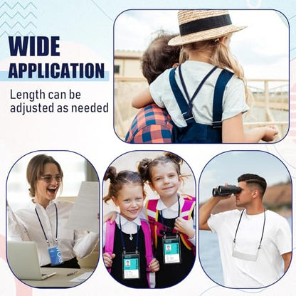 Patelai 400 Pack Double Clip Lanyards Bulk Face Mask Lanyards, Navy Blue - color: Navy Blue