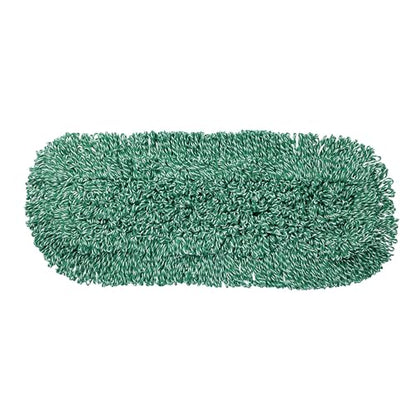 Rubbermaid Commercial Products, Looped-End-Dust Mop Head Replacement, Microfiber blend, 24-inch, Green, Heavy Duty Industrial Wet Mop For Floor Cleaning Office/School/Stadium/Lobby/Restaurant - size: 24in