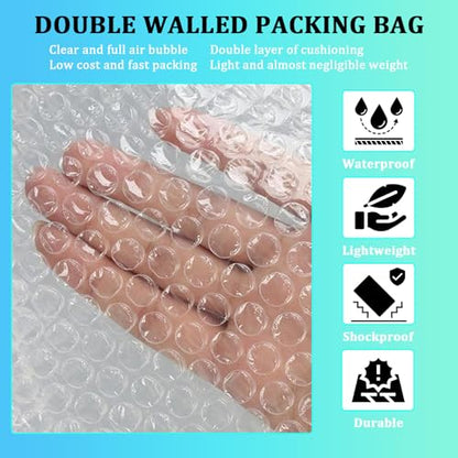 200Pack Clear Bubble Out Pouches Bags 4x6in, Small Bubble Pouches Wrap - size: 4x6 inch