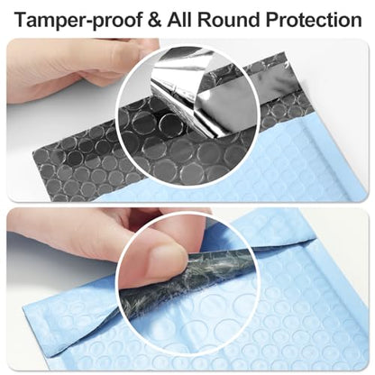 Famagic Light Blue Bubble Mailers 10.5x16 for Clothes, 25pcs Usable 10.5x15 - color: Light Blue, size: 10.5x16 Inches