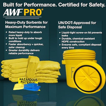 AWF PRO 30 Gallon Hazmat Spill Kit, 81 Pieces - size: Hazmat Spill Kit