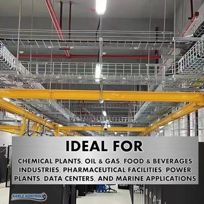 Kable Kontrol Stainless Steel Cable Tray Bulk Pack – 10 Pcs - 10 Feet Long - 4" W, 2” D – Wire Mesh Tray Cable Management Rack Cords Organizer Cable Basket, NEC Approved for Network, Fiber Optic - size: Cable Tray 4" W x 2" H x 10 Ft L (10 Pcs)