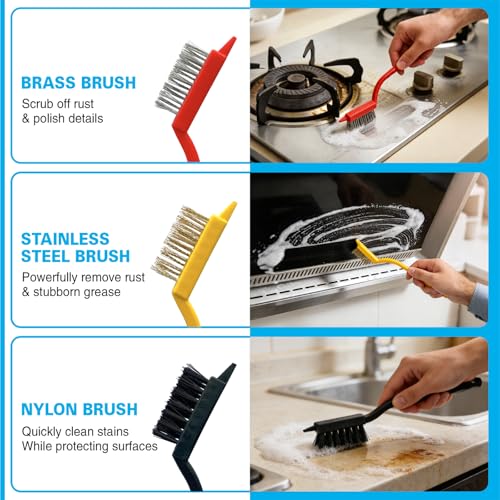 King Origin 8 PCS Crevice Cleaning Brush Set, Hard Bristle - color: 8-pack