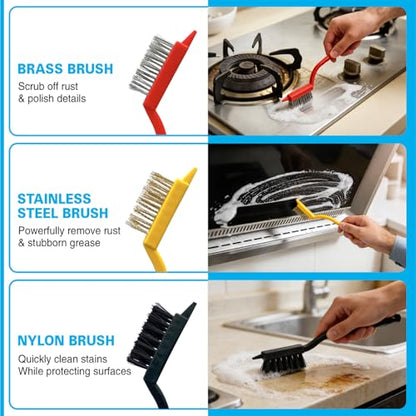 King Origin 8 PCS Crevice Cleaning Brush Set, Hard Bristle - color: 8-pack
