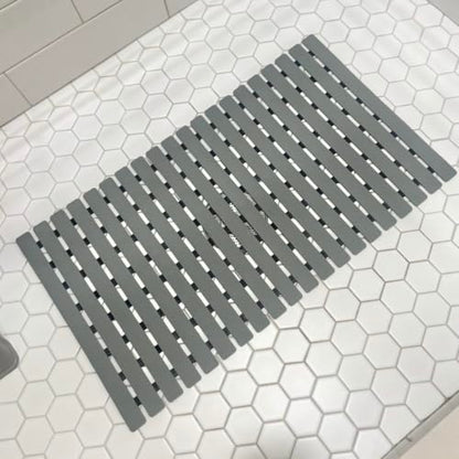 BEMISO Shower Mat Non Slip Bathtub Mat 27.5 x 15.7 Inch Bath Mat for Tub - color: Gray, size: 27.5 x 15.7 inches