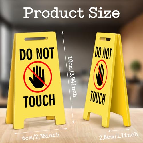 Funny Office Desk Accessories Decor DO NOT TOUCH Acrylic Mini Floor Do Not Disturb Sign Funny Cute Gag Office Decorations Gifts for Work Women - style: DO NOT TOUCH