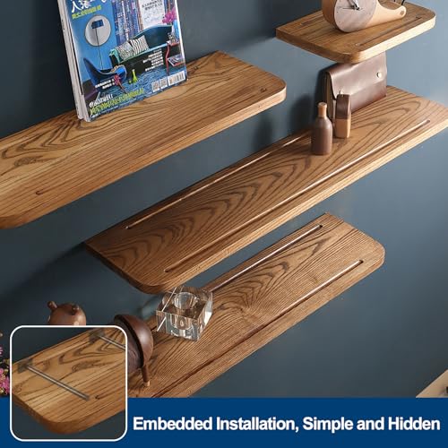 12 Pcs 4" Black Solid Steel Floating Shelf Bracket Blind Shelf Supports - Hidden Brackets for Floating Wood Shelves - Concealed Blind Shelf Support – Screws and Wall Plugs Included - size: 4 Inch, style: 12 Pack-Solid