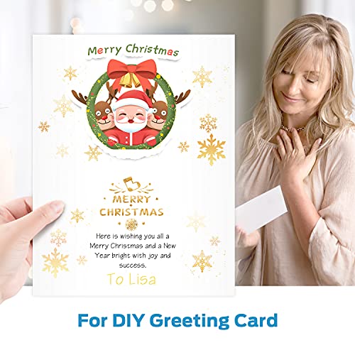 Ohuhu White Cardstock Thick Paper 100 Sheets - 8.5" x 11" Heavyweight 80 lb/216 gsm Card Stock for Crafts and DIY Card Making - color: White