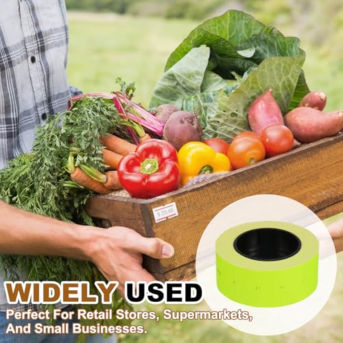 PATIKIL Pricing Labels Price Gun Labels Self-Adhesive 10 Rolls 5000pcs - color: Yellow