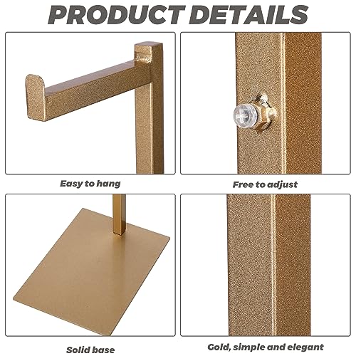Sintuff Clothing Display Stand 48-72 Inches Adjustable Metal Rack, Gold - color: Gold