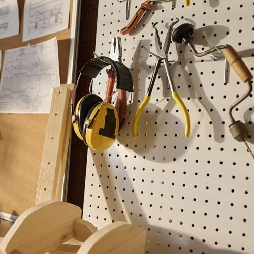 HARFINGTON 10pcs Pegboard Shelving Hooks 12" Stainless Steel Peg Board Display Hook Hanging Holders Wall Mount Organize Tools for Workbench Garage Kitchen Store, Black - size: 12 Inch