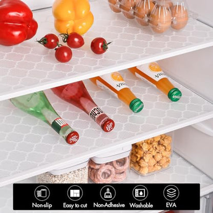 Cooyes Shelf Liner for Kitchen Cabinets, Non‑Adhesive Drawer Liner - color: Absolute White, size: 15"W x 360"L