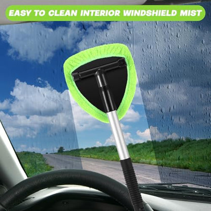 Baderke 10 Pcs Windshield Cleaning Tool Car Window Cleaner, Green - color: Green