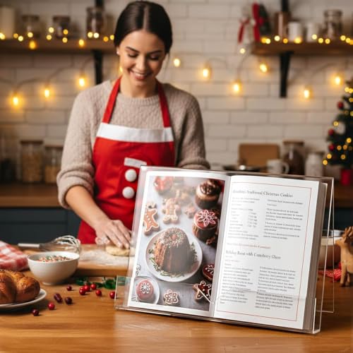 MyGift Premium Clear Acrylic Cookbook Stand & Book Display Holder - size: 1 Stand